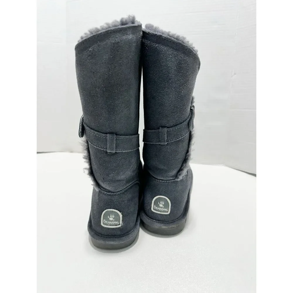 Bearpaw Womens Tatum Solids Mid Calf Boots Charcoal‎ Gray Size 10M